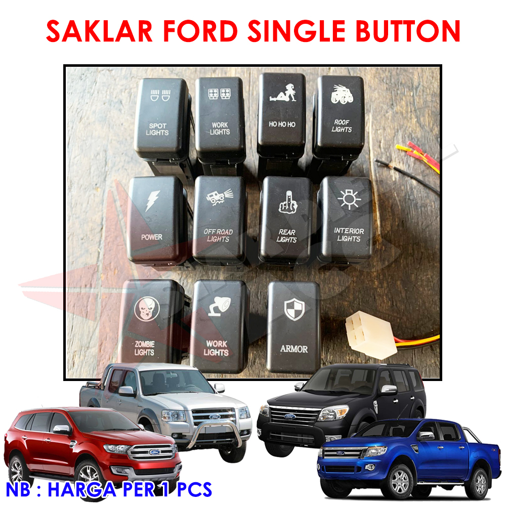 TOMBOL SAKLAR LAMPU FORD RANGER 2.2 3.2 MAZDA BT50 TOMBOL AKSESORIS FORD EVEREST 1 TOMBOL LAMPU