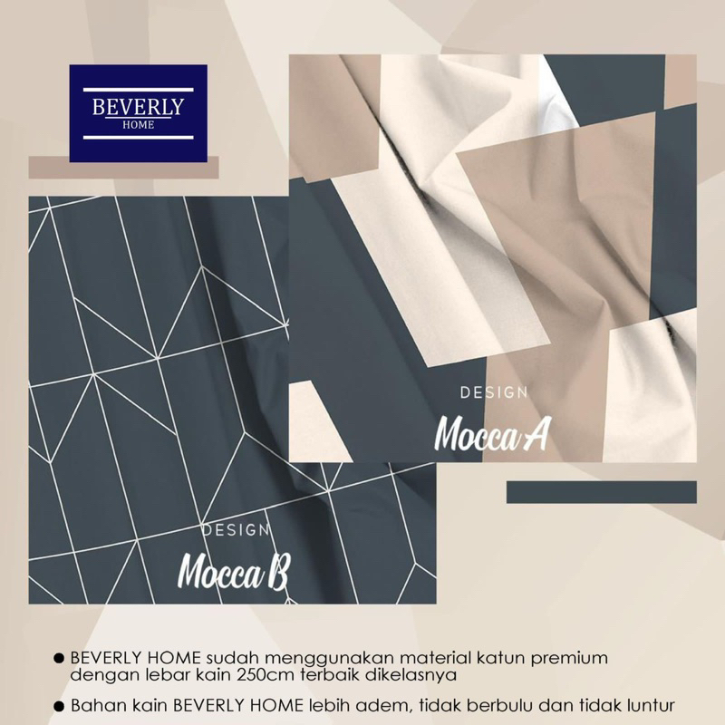 kain sprei meteran mocca beverly