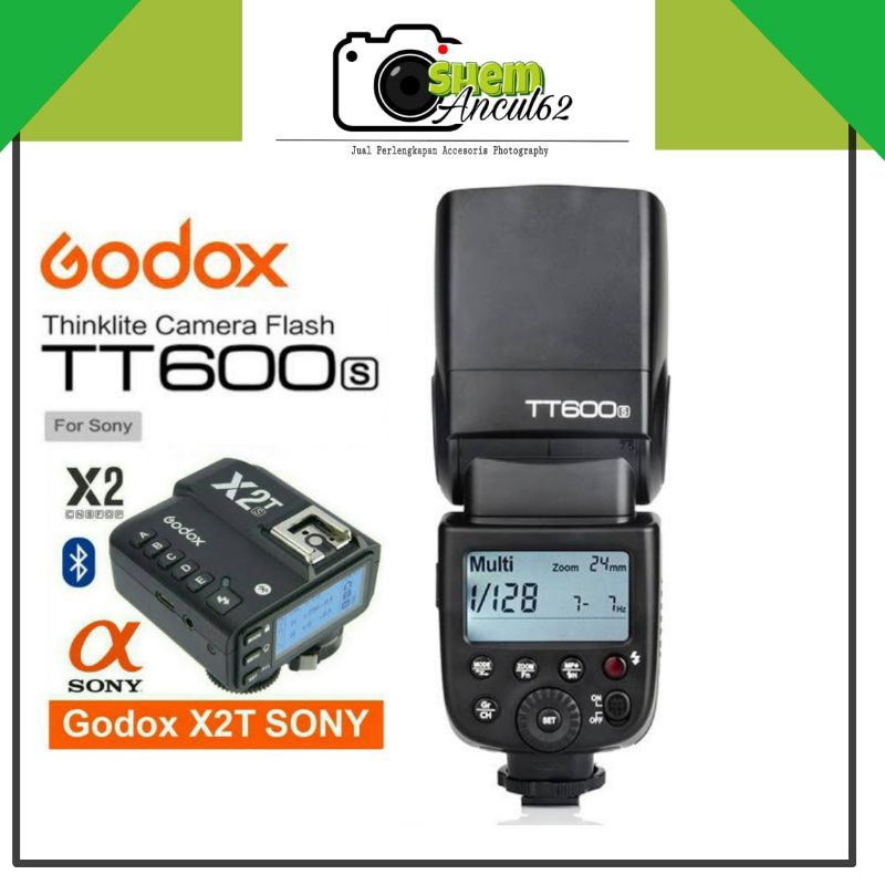 Paket Speedlite Flash Godox TT600S TT600 Sony tt600 Sony+Trigger Godox X2T Sony