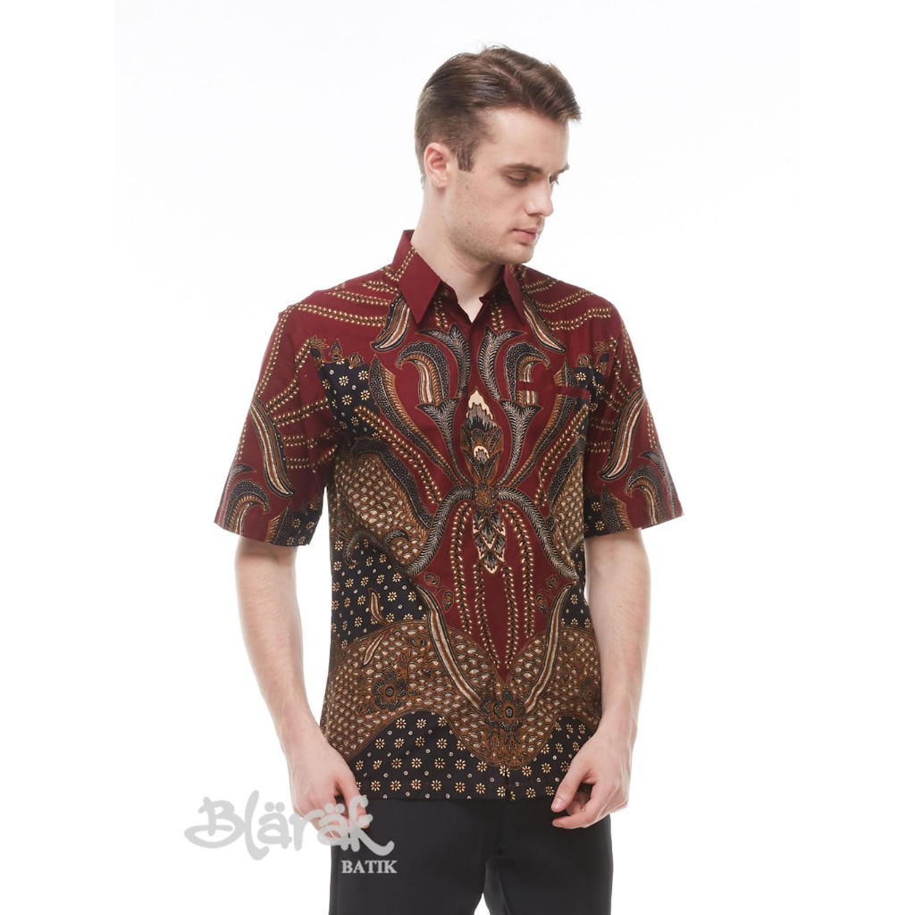 BATIK PRIA LENGAN PENDEK MEREK BLARAK