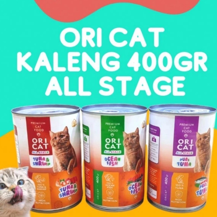 ( PAKET 12 ) Ori cat kaleng OCEANFISH 400gr makanan basah kucing oricat