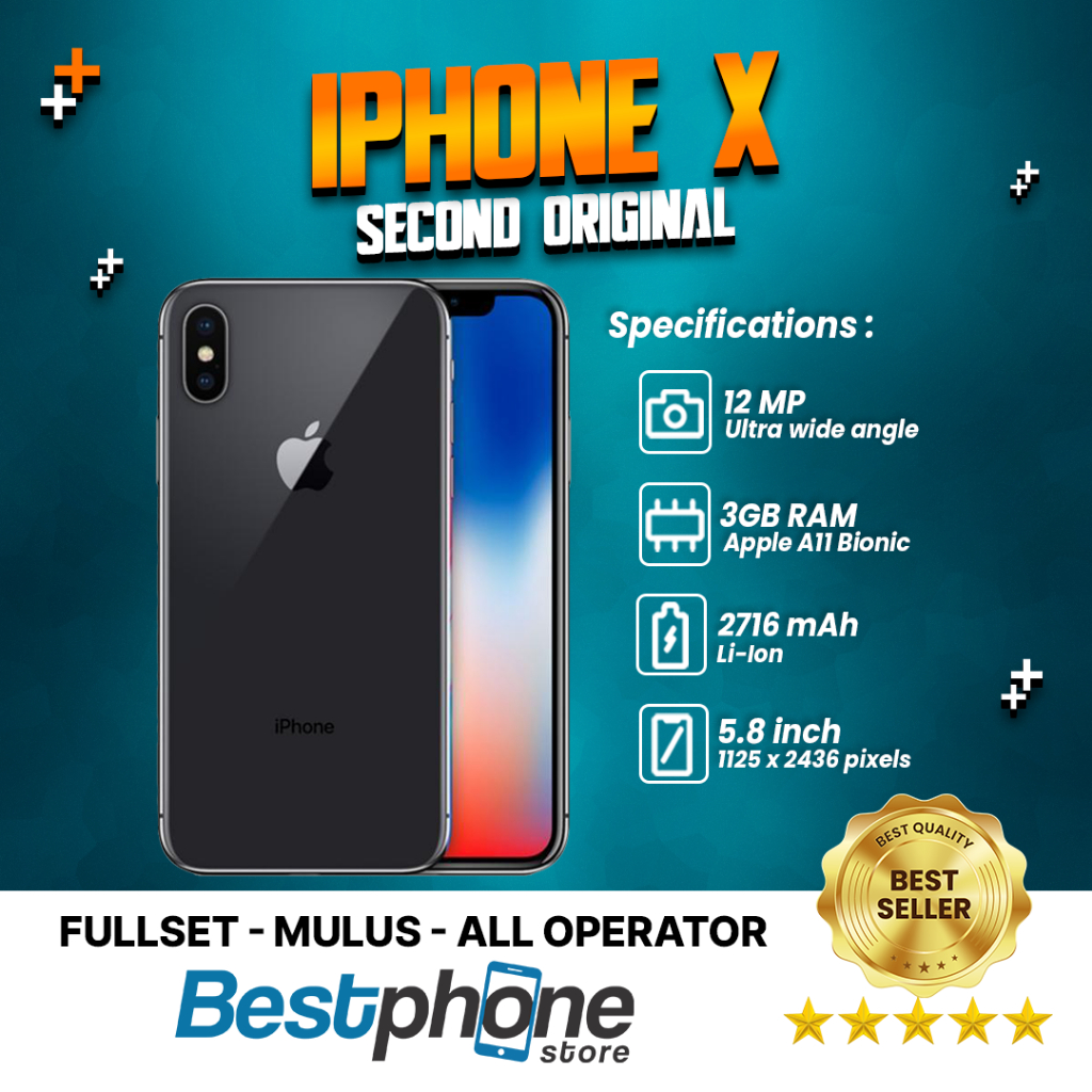 iPhone X 64GB/256GB second/bekas original 100% | MULUS like new NORMAL FULLSET TERAWAT