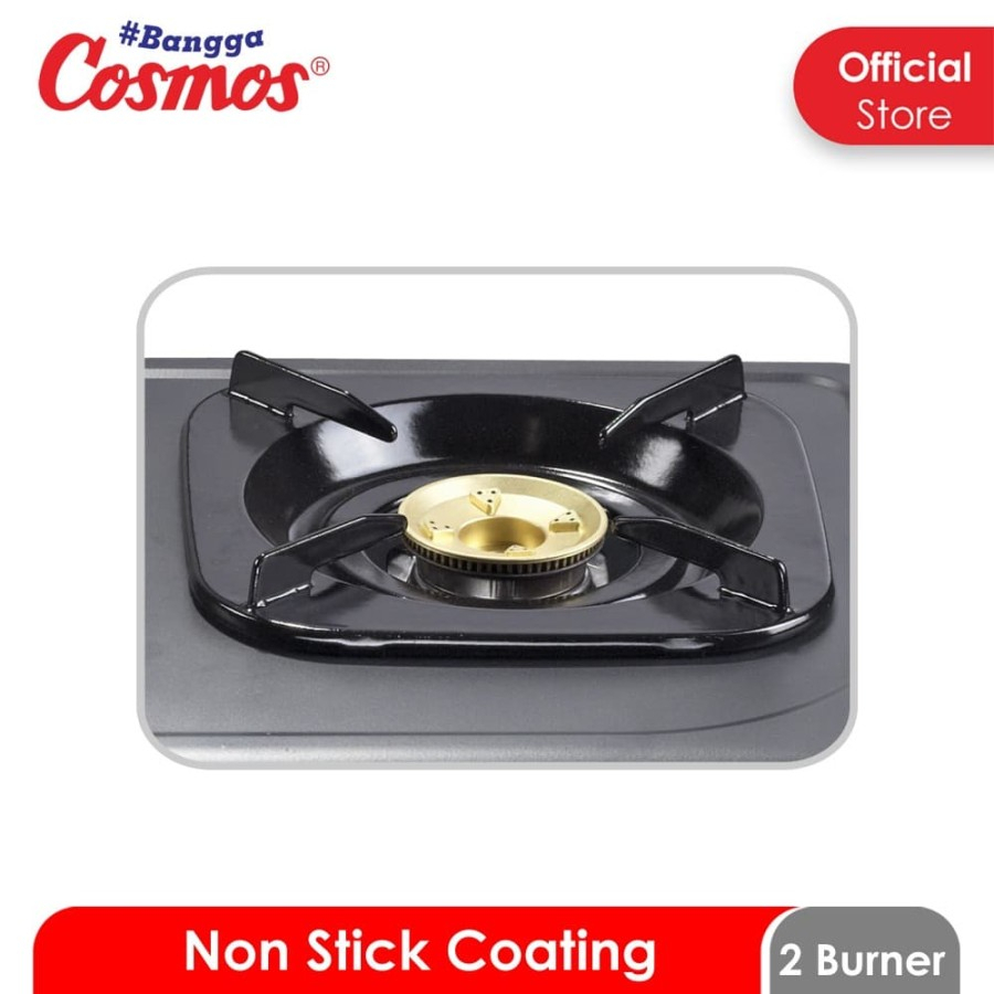 Kompor Gas 2 Tungku Cosmos CGC-5268 CGC 5268 CEW CEB Api Biru Gas Lpg