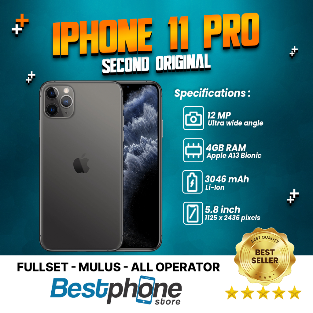 iPhone 11 Pro 64Gb 256Gb 512Gb Fullset Lcd Original 100% Mulus No Recond No Refurb Terawat