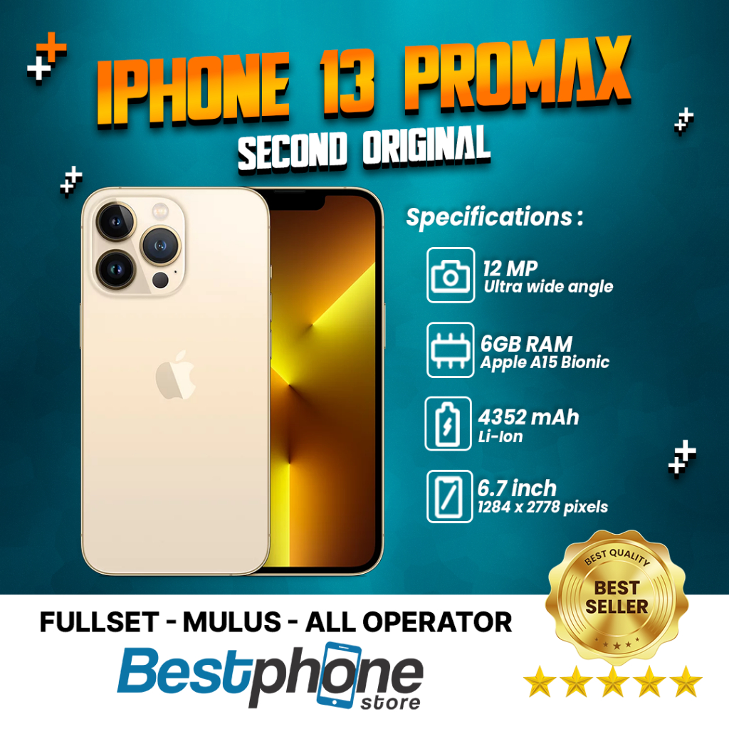 iPhone 13 Pro Max Second Original 128GB/256GB/512GB EX Inter Kondisi Mulus Lcd Original Fullset