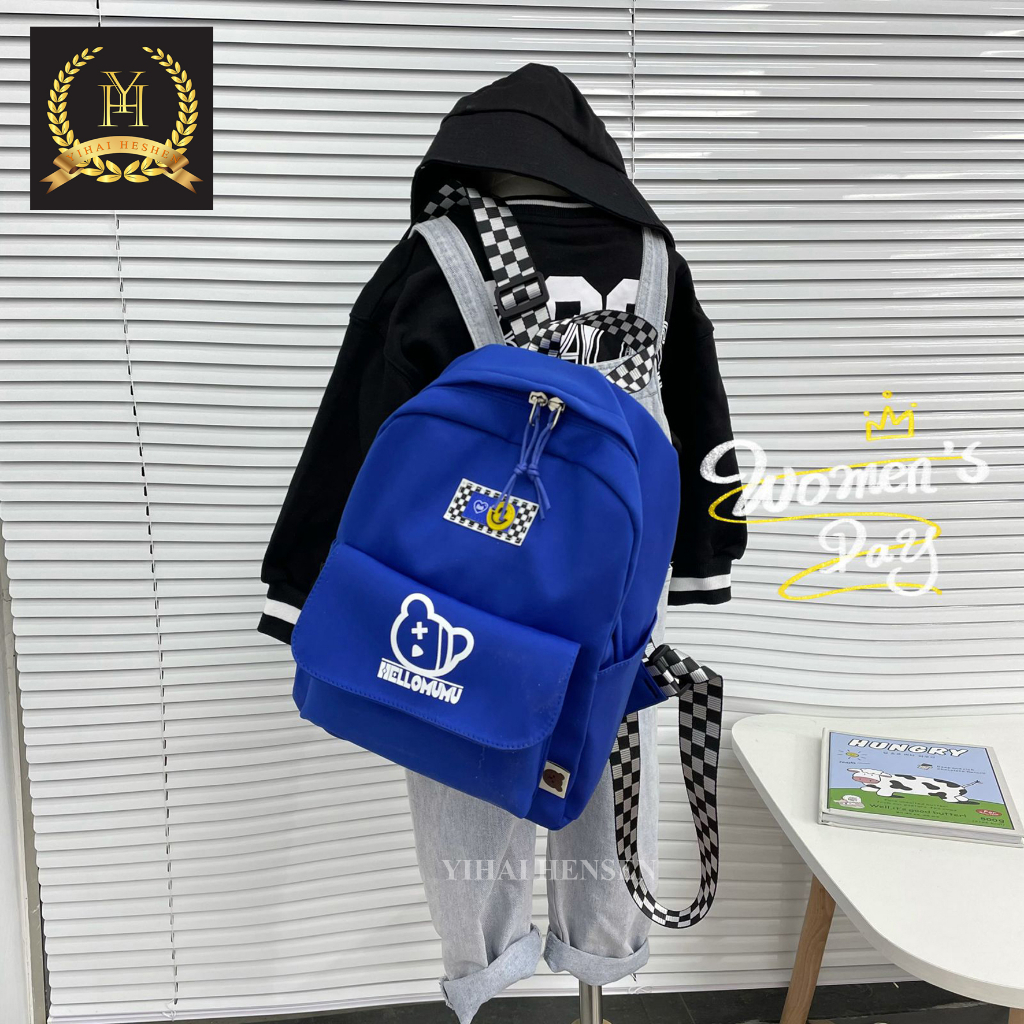 [ Y&amp;H] Tas Ransel Anak Sekolah TK SD Tas Backpack Motif Simple Tas Punggung Unisex - YH298