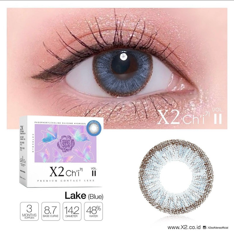 Softlens X2 CHI VOL II 14,2 MM Normal Minus Natural Look / Soflen X2 CHI Vol 2 / Soflen Premium X2 CH'I Vol II / Softlens CH'I Vol II