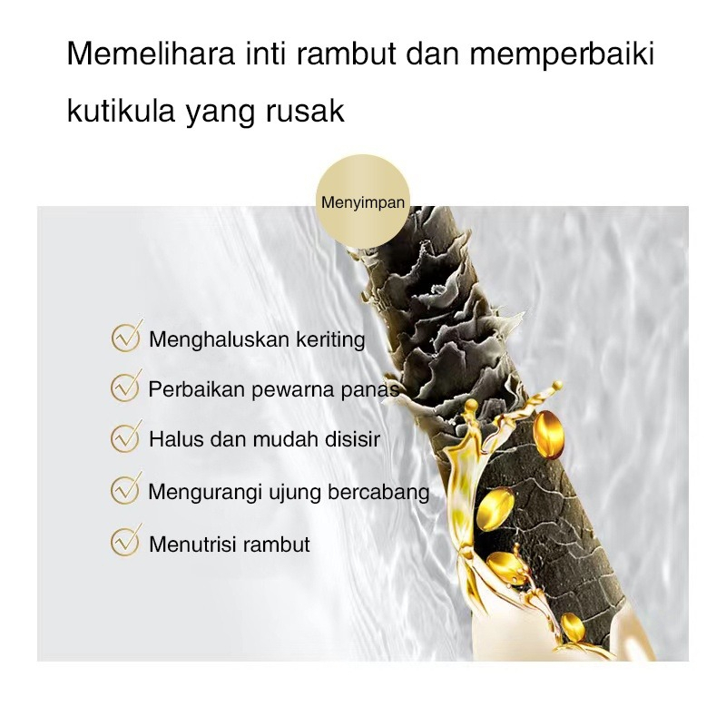 Hair Mask Smooth and Moisten Hair Film / Hair Mask Keratin / Hair Care Essence / Hair Mask Rambut Rontok / Masker Perawatan Rambut Menutrisi dan Melembutkan Memperbaiki Rambut Keriting / Masker Rambut /