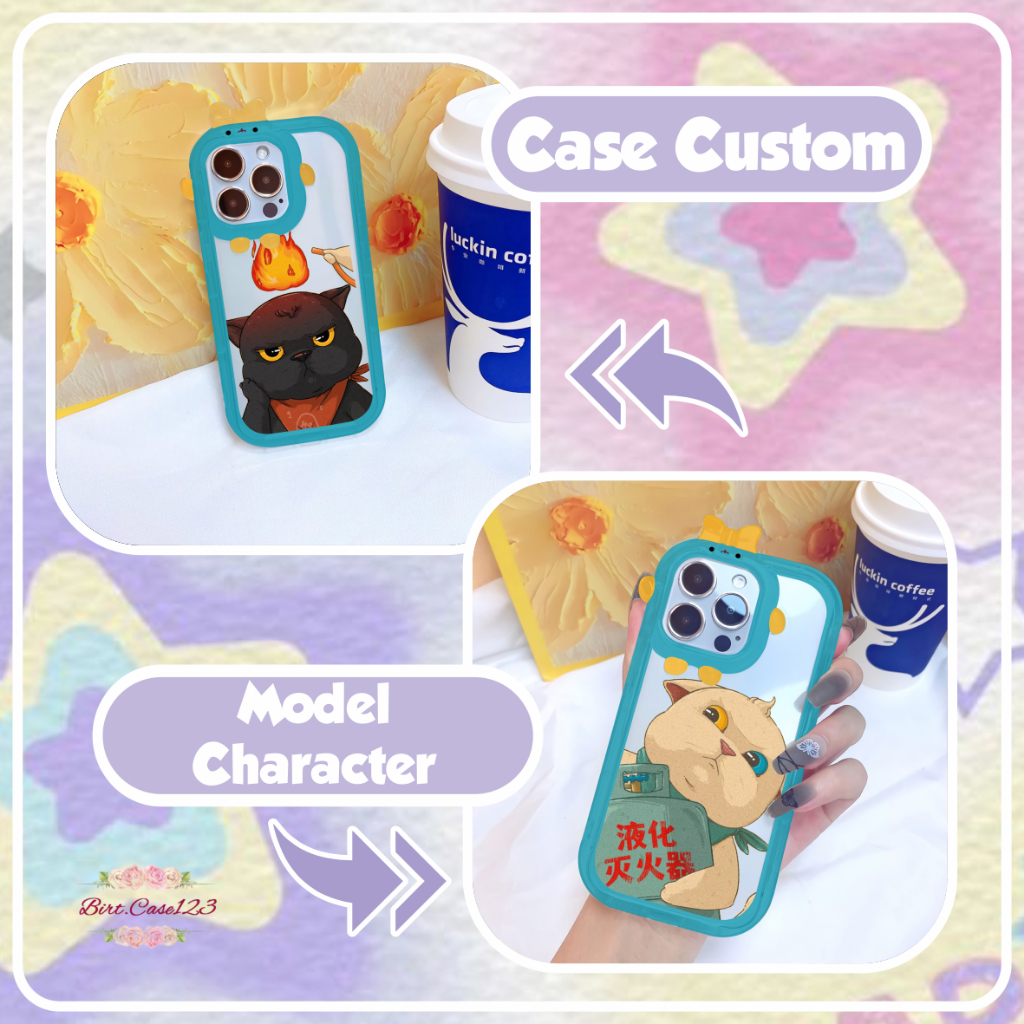 CUSTOM SOFTCASE PITACU FRAME KARAKTER CUSTOM POSITION CAT FOR REALME C1 C2 5 5I 9I C11 C15 C20 C11 2021 C21 C21Y C25Y C30 C31 C33 C35 NARZO 50I 50A PRIME BC7448