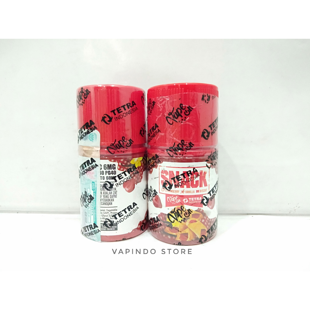 NIC 6MG SNACK V1 STRAWBERRY VANILLA BISCUIT 60ML BY TETRA X VAPEON