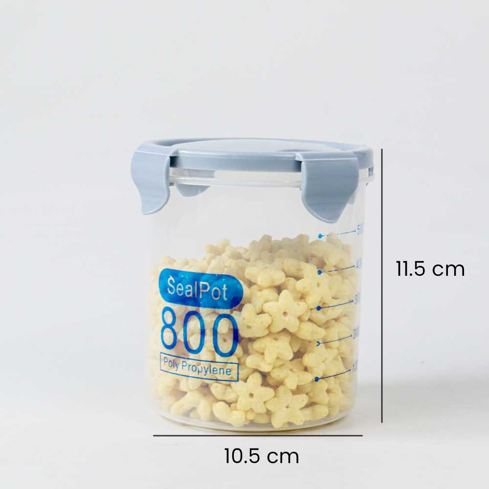 COD Toples Kedap Udara Tempat Penyimpanan Makanan Box Food Storage Cereal Penyimpanan Serbaguna Container 800ml