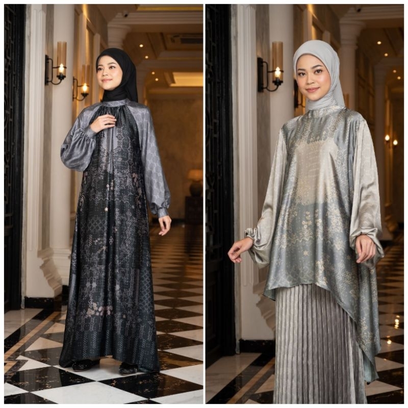 LEVAUGHN LAVISH DRESS BLACK SM, LEVAUGHN LAVISH BLOUSE SAGE SM LXL BY HEYLOCAL