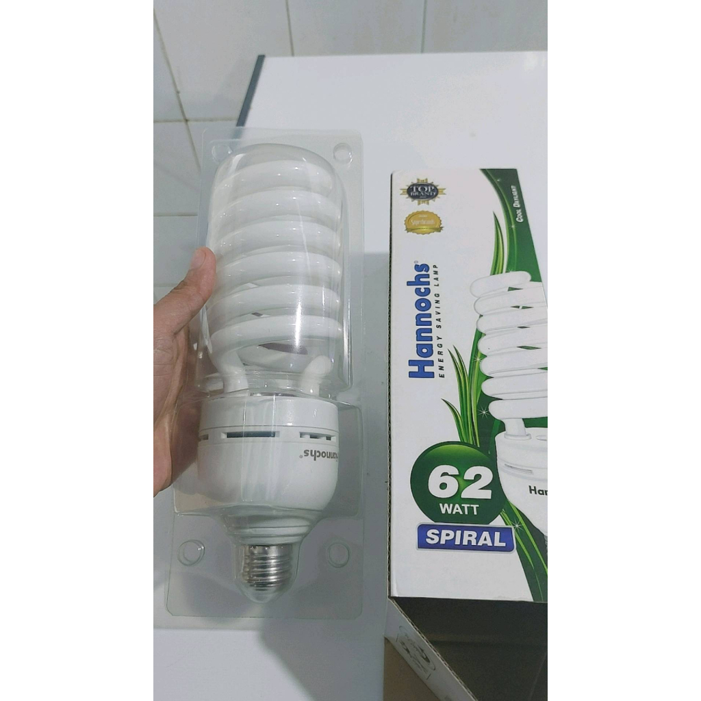Lampu Hannochs Spiral 62 Watt Cahaya Putih