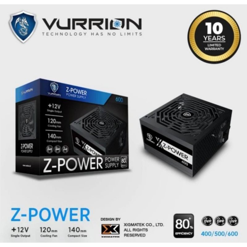 POWERSUPPLY VURRION Z-POWER 400 WATT 80+