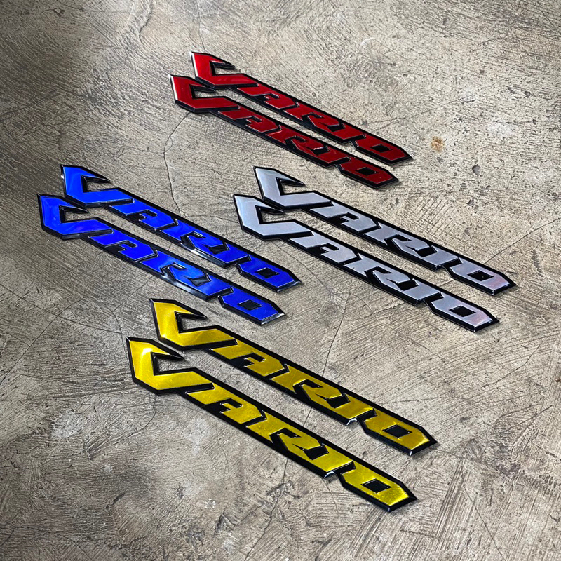 Emblem Body Vario 150 Twotone Stainless Thailand 1set Kanan dan Kiri emblem body vario 150 twotone