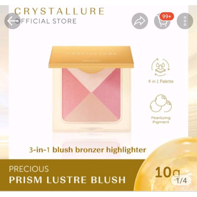 Wardah Crystallure precious lustre prism blush