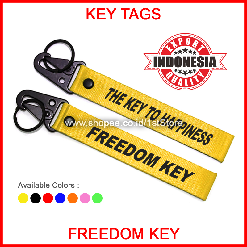 GANTUNGAN KUNCI FREEDOM KEY TO HAPPINESS KEYCHAIN MOTOR MOBIL PREMIUM BEST HIGH QUALITY KEREN KEY CH