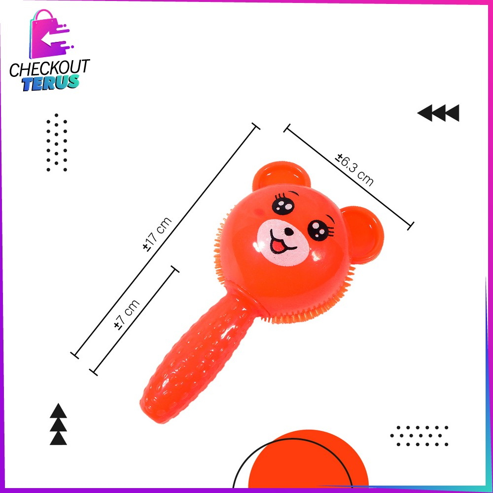 CT M315 Mainan Bayi Rattle Rubber Stick Toys Boneka Lampu dan Bunyi Gigitan Bayi Kerincingan Maenan Anak Boneka Rattle Stick