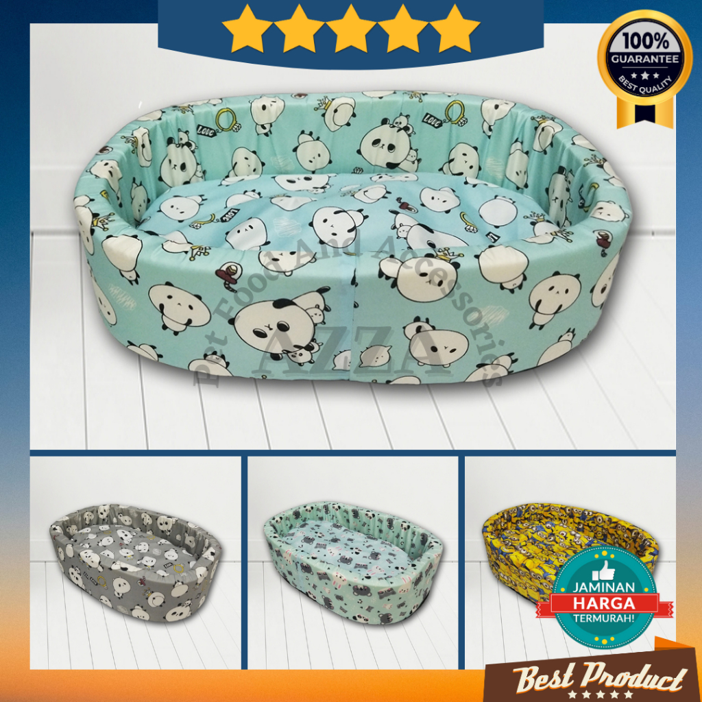 Pet Bed - Kasur Kucing Anjing Spon Termasuk Matras Silicone Kualitas Premium Ukuran S M L XL