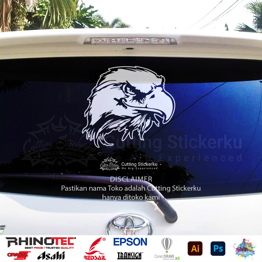 Cutting Stiker Silver Hawk Variasi Motor Mobil Sticker Skotlet Timbul Keren Nyala Dasbor Spakbor Visor Body Kaca Helm Bogo Laptop Hologram Reflective Tahan Air Setiker Veriasi Bodi Samping Knalpot Windshield Truk Pickup