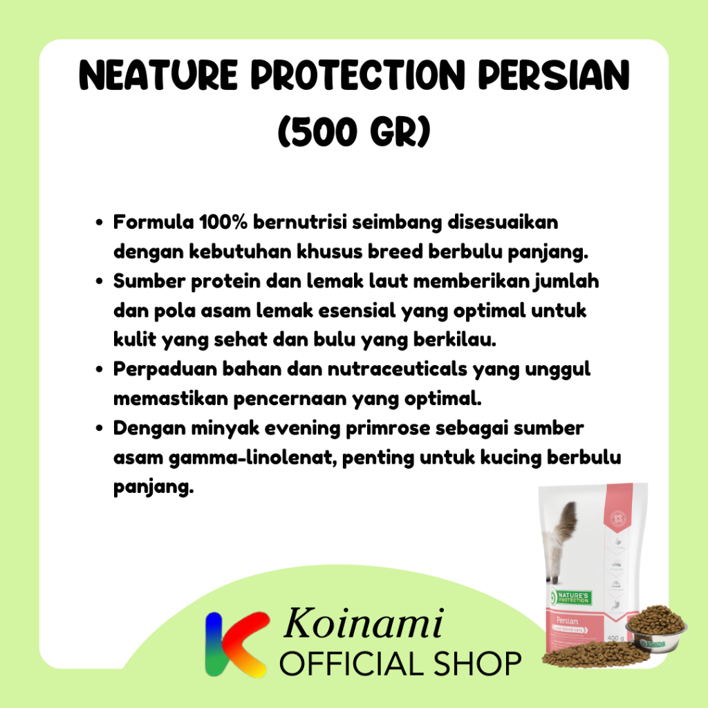 NATURE'S PROTECTION persian 500 gram CAT FOOD / MAKANAN KUCING