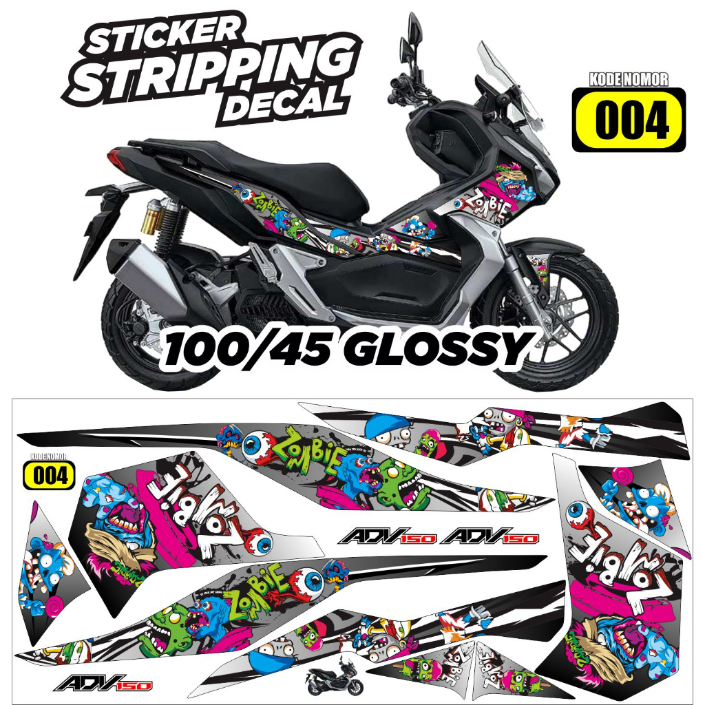 (cod) Striping variasi adv 150 animasi / decal adv 150 animasi / variasi adv 150 animasi / honda adv