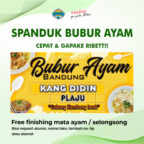 Cetak Banner / Spanduk Bubur Ayam Murah Berkualitas