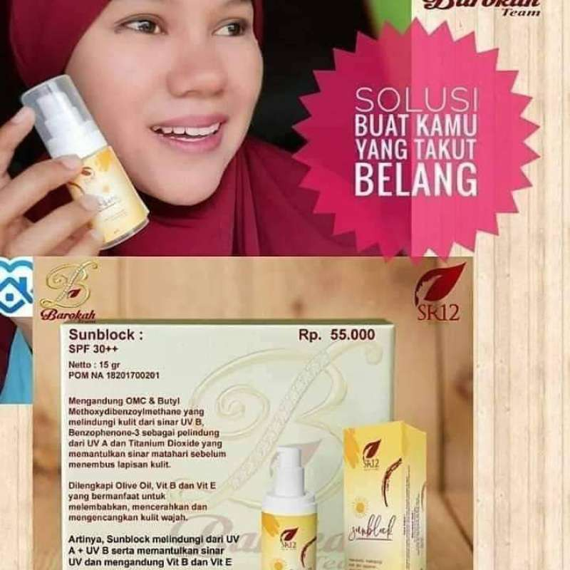 SUNBLOCK SR12 SPF 30++ TABIR SURYA