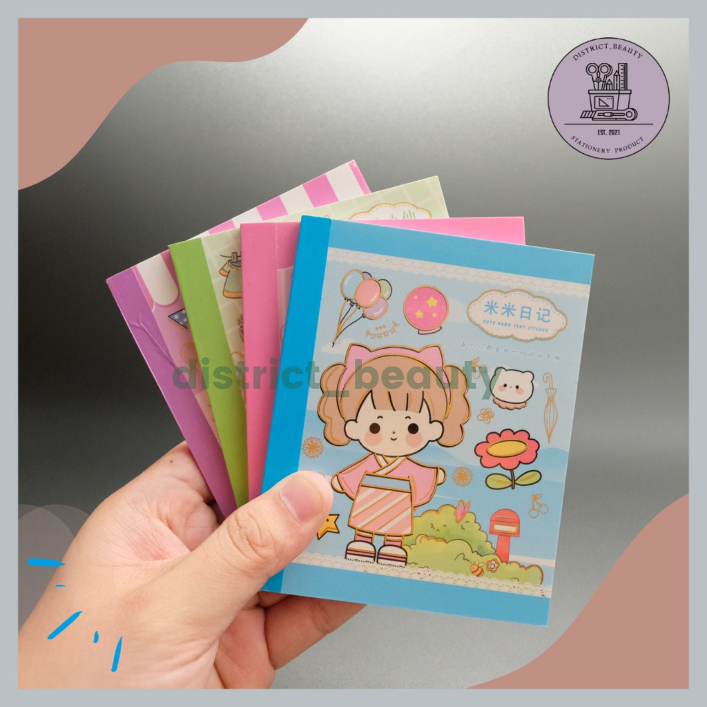 

BUKU STIKER KL-38 UKURAN A6 NOTEBOOK STIKER NOTE BOOK STIKER SWEET AESTHETHIC CUTE GIRL