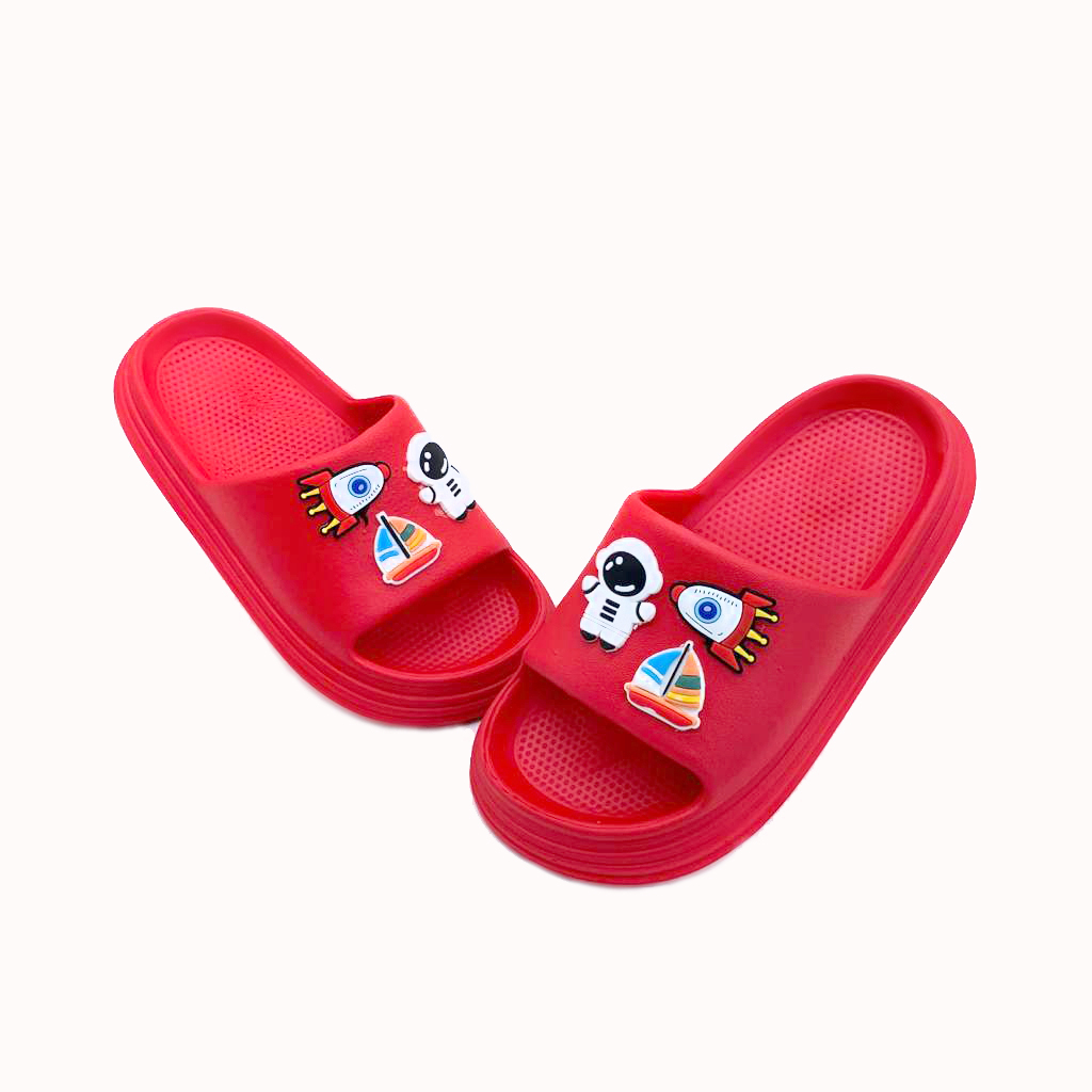 Sandal Selop Anak Laki-Laki Bahan Karet Anti Licin Kekinian Motif Astronot