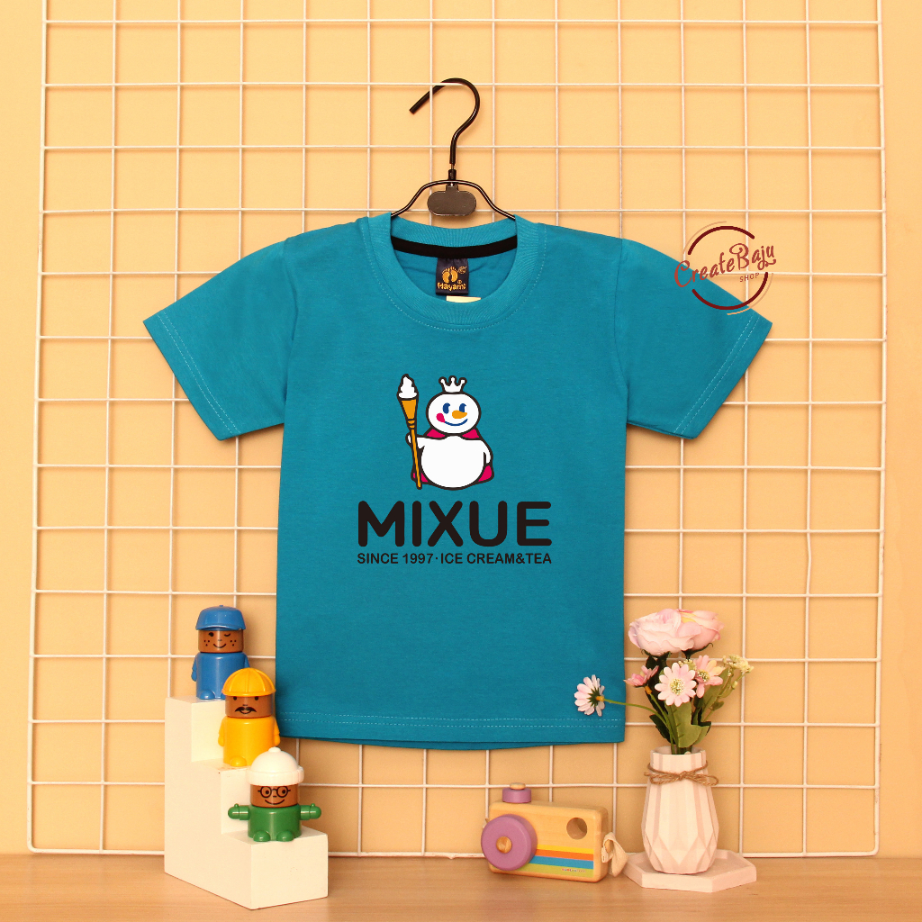 PROMO 7.7 CUSTOM KAOS ANAK LAKI MIXUE 1-7 TAHUN BAJU ATASAN ANAK LAKI FASHION TERMURAH BAHAN KATUN