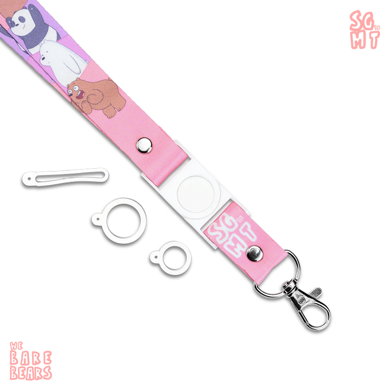 Lanyard ID Card Holder Name Tag HP Lanyard Full Printing FREE 3 Pcs Oring We Bare Bears Premium Series