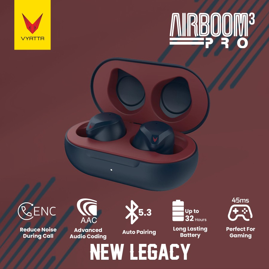 VYATTA Airboom Pro Headset Earphone TWS Bluetooth