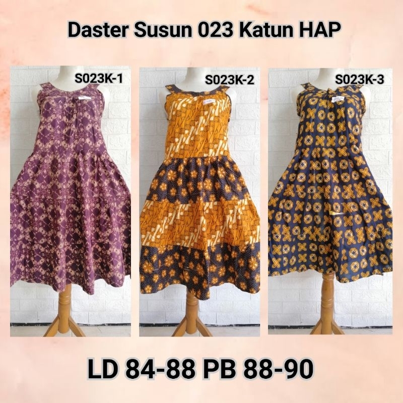 DRESS SUSUN 023 DAN SUSUN 023 JUMBO KATUN HAP RIJEK SABLON MINOR (HARAP DIBACA SEBELUM MEMBELI)