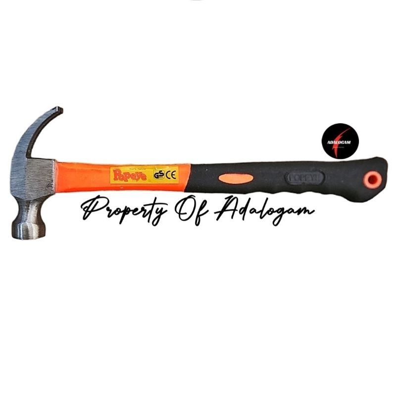 POPEYE Palu Kambing 16 Oz Gagang Fiber - Claw Hammer