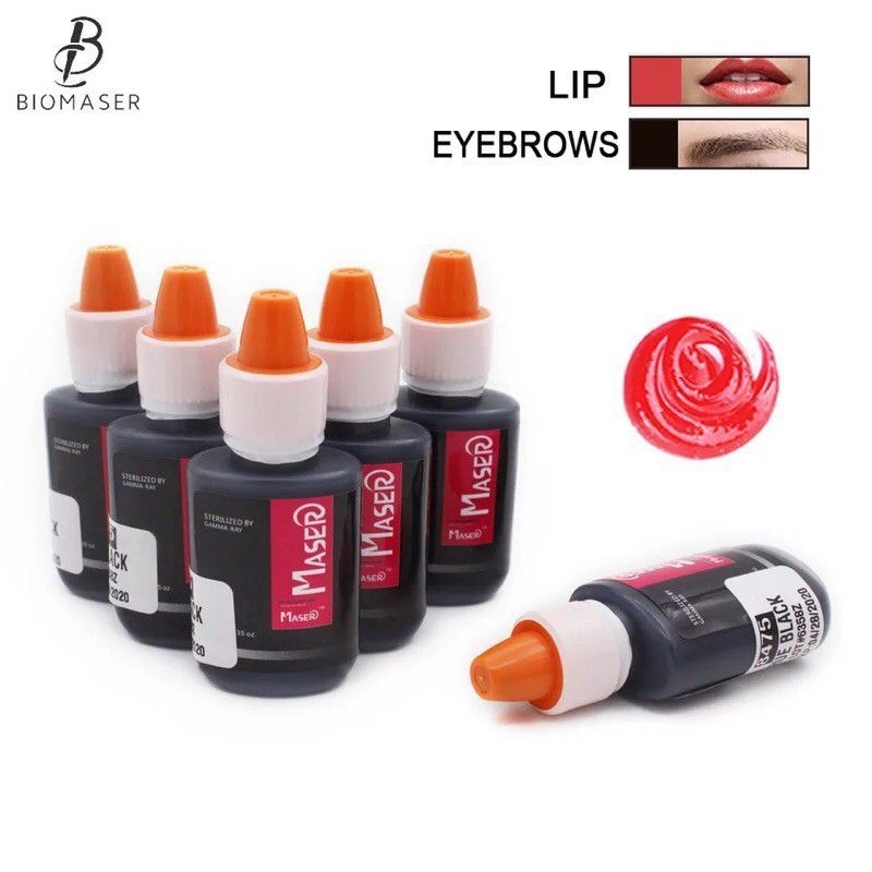 Tinta Maser Tinta Sulam Alis Eyeliner Bibir Herbal Biomaser Warna Cepat Masuk Dan Tidak Turun Banyak