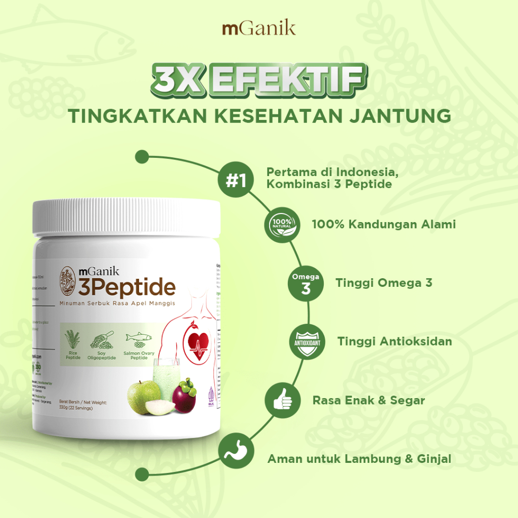 mGanik 3Peptide + Multigrain 20 sachet