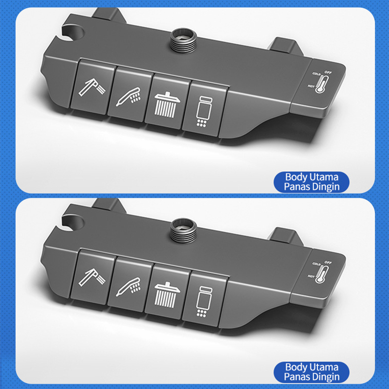 Shower Kamar Mandi 4 Dalam 1 Set Shower / Sprayer Panas Dan Dingin Set Kamar Mandi Besi Tahan / Shower Kamar Mandi Set Dengan Faucet