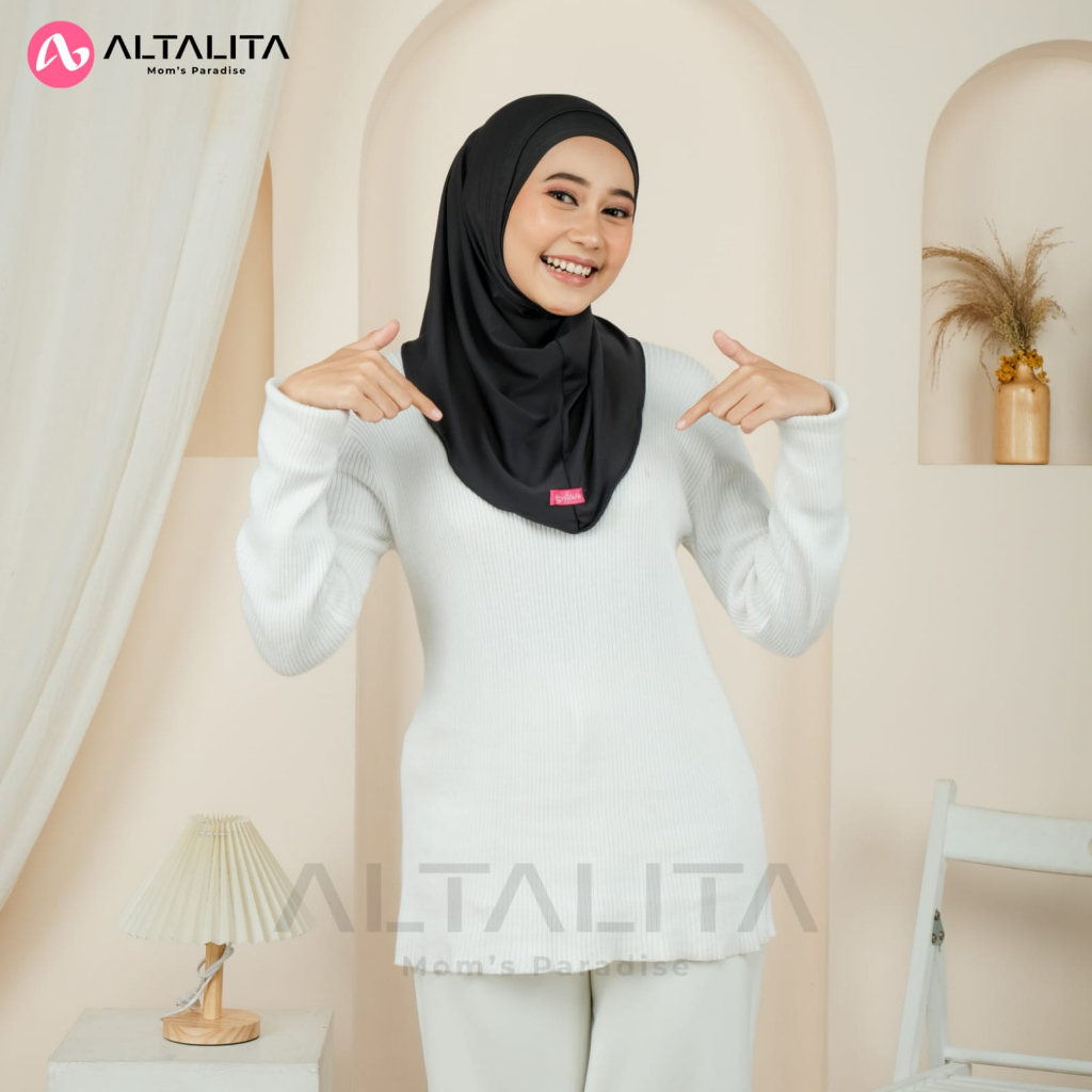 Altalita - Kerudung Sport Instan Helma Lubang Telinga Masker Headset Earphone Kacamata Bahan Jersey Premium Cocok untuk Olahraga Volly Futsal Senam dan Sehari-hari