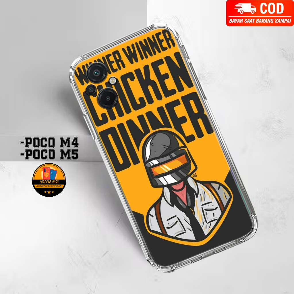 Case POCO M4 / POCO M5 - Casing POCO M4 / POCO M5 Terbaru 2023 MIRACLE CASE [ PUBGM ] Silikon POCO M