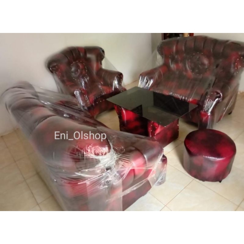 1 Set Kursi Sofa 321 + Meja + Pug, Sofa 3,2,1 3 2 1 Palembang