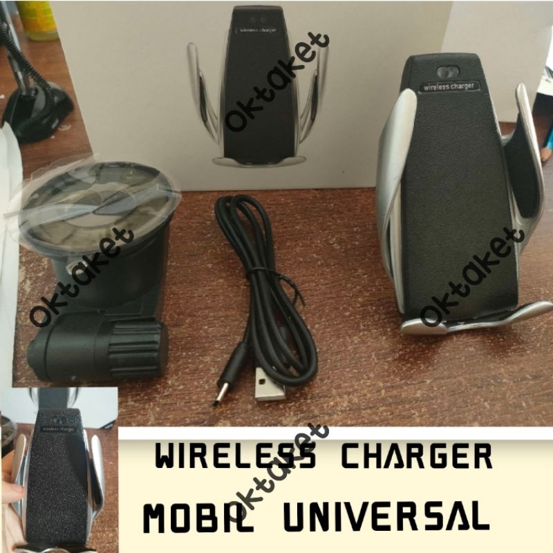 Car charger wireless smart sensor S5 2 in 1 holder hp mobil universal