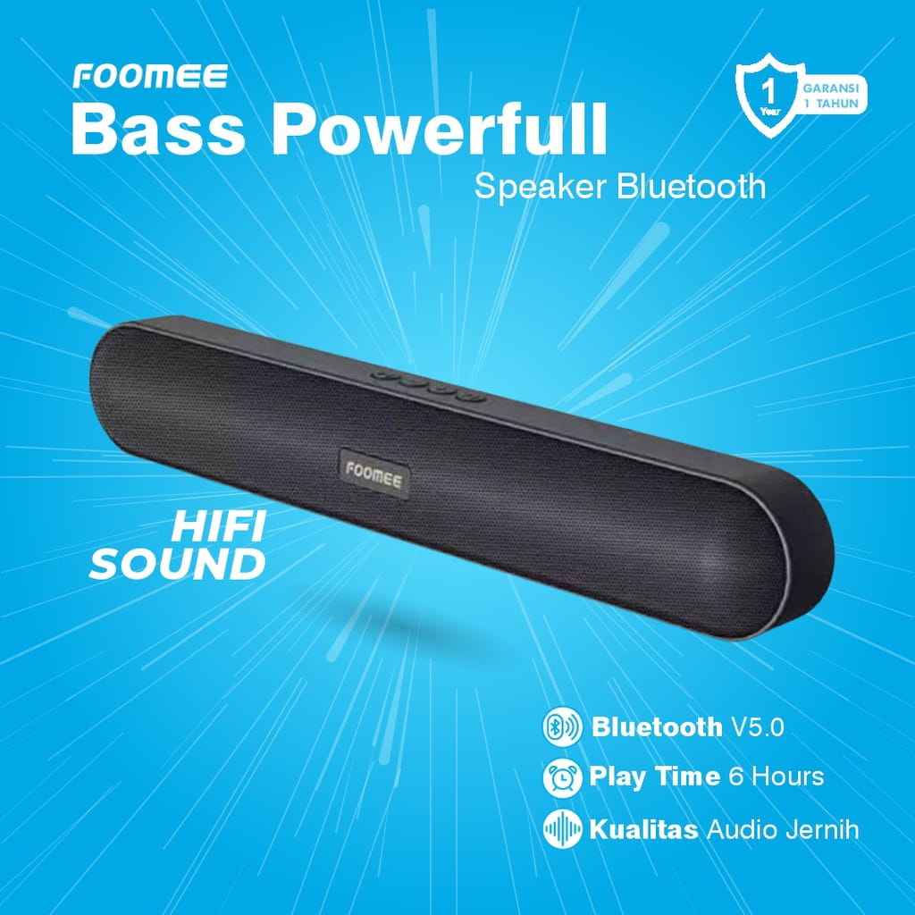 C_  FOOMEE HH28 Bluetooth Speaker Bass HD Sound &amp; True Stereo Sound