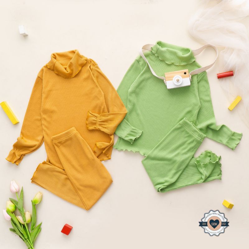 Baju Setelan Tunik KNIT HORNET Anak Perempuan Kalista Ruffle Tee 1- 8 Tahun