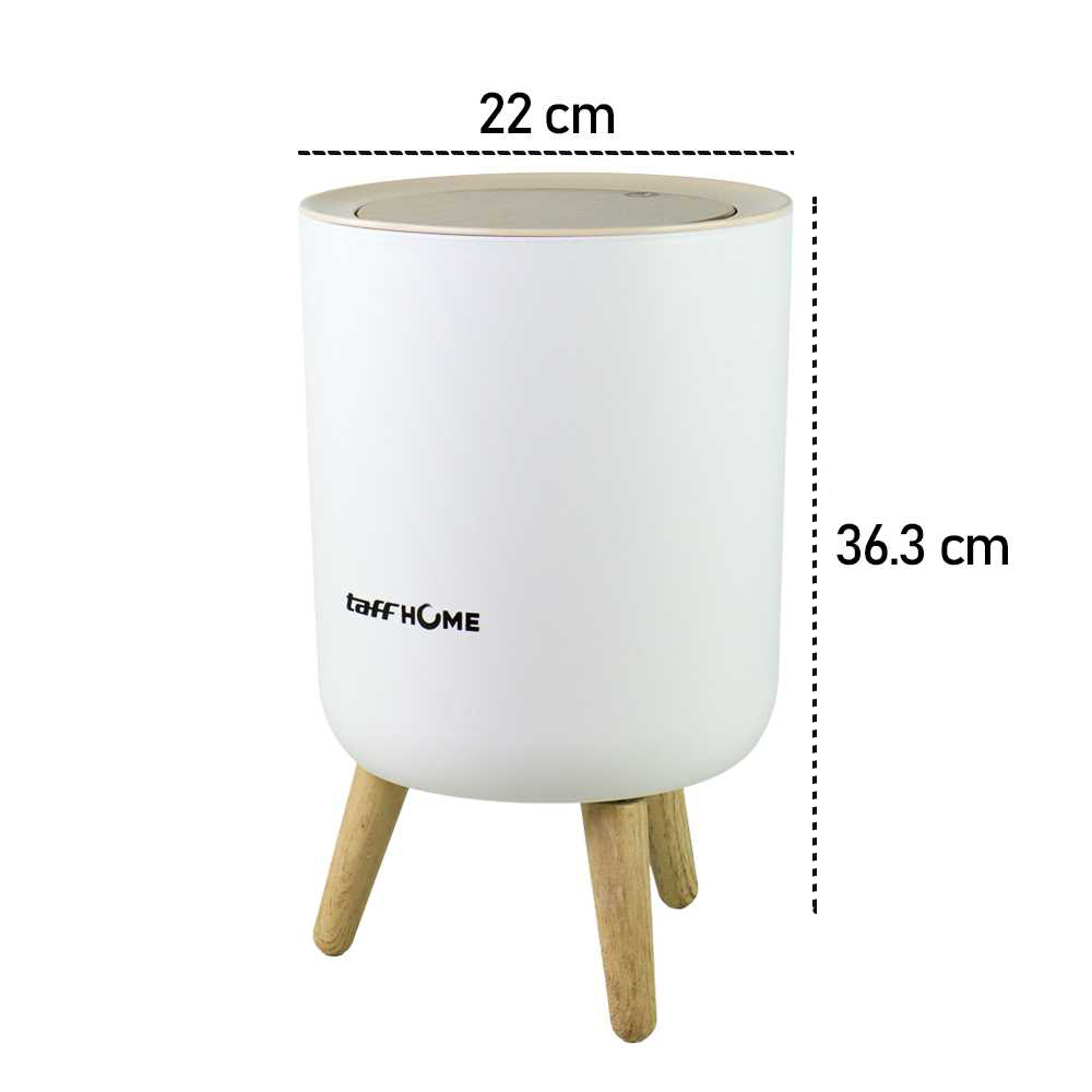 TaffHOME Tempat Sampah Fashion Trash Bin High Pressing Type Size L - TG3390 - White