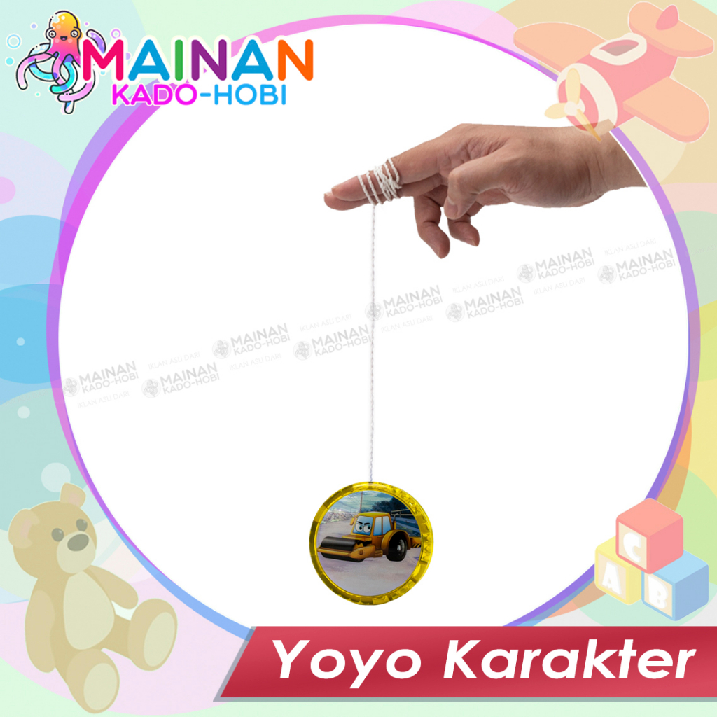 MAINAN SENSORIK ANAK YOYO KARAKTER TRUK KONSTRUKSI