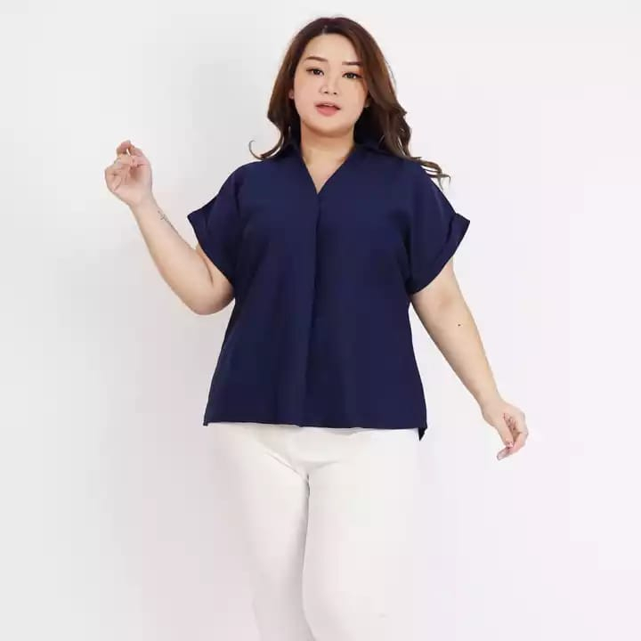 blouse polos jumbo ld 120 lengan panjang terbaru 2023