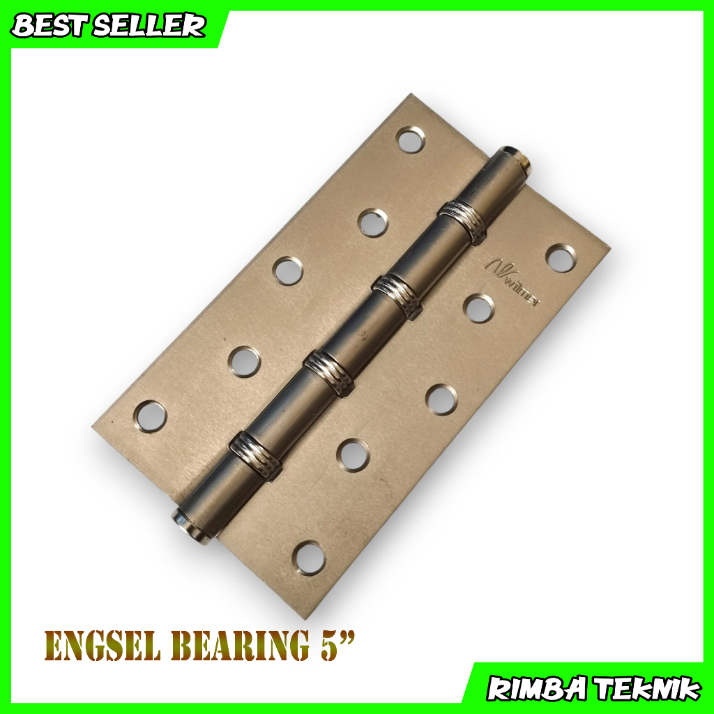 Engsel Bearing Pintu Jendela 5 inch Free Sekrup / mur Satin Nickle WILMER WEB-5SN