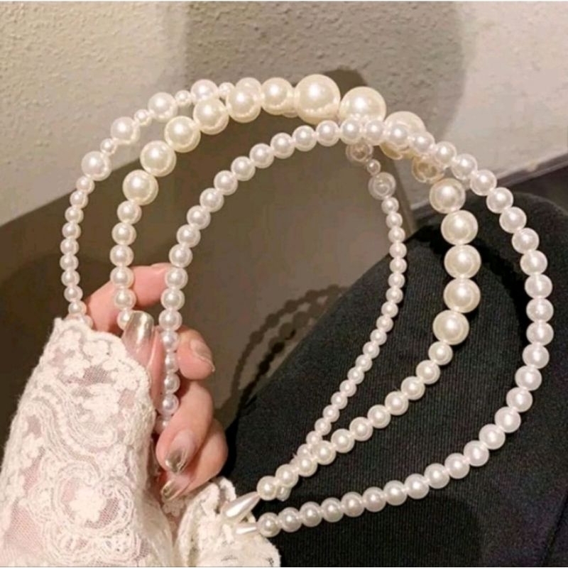 BANDO MUTIARA KOREA SUPER CUTE PESTA || BANDO MUTIARA JILBAB VIRAL