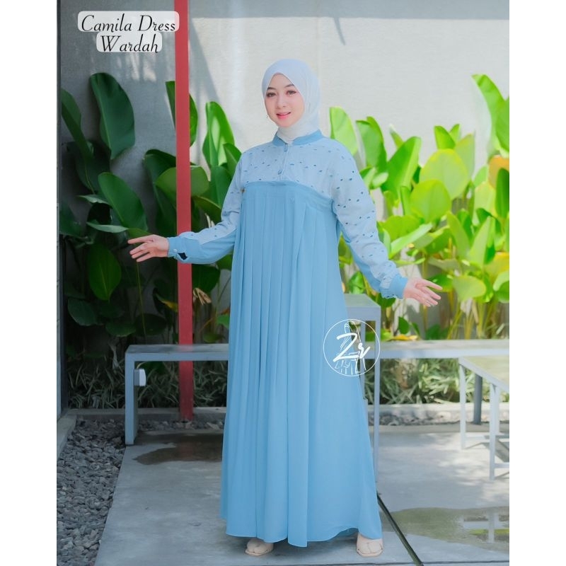 CERUTY DRESS CAMILA  by ZR syari gamis remaja kotak kombinasi itycrepe mix jaguar ZR Anya Zahra